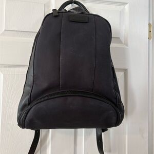 Salvatore Ferragamo Black Leather Backpack